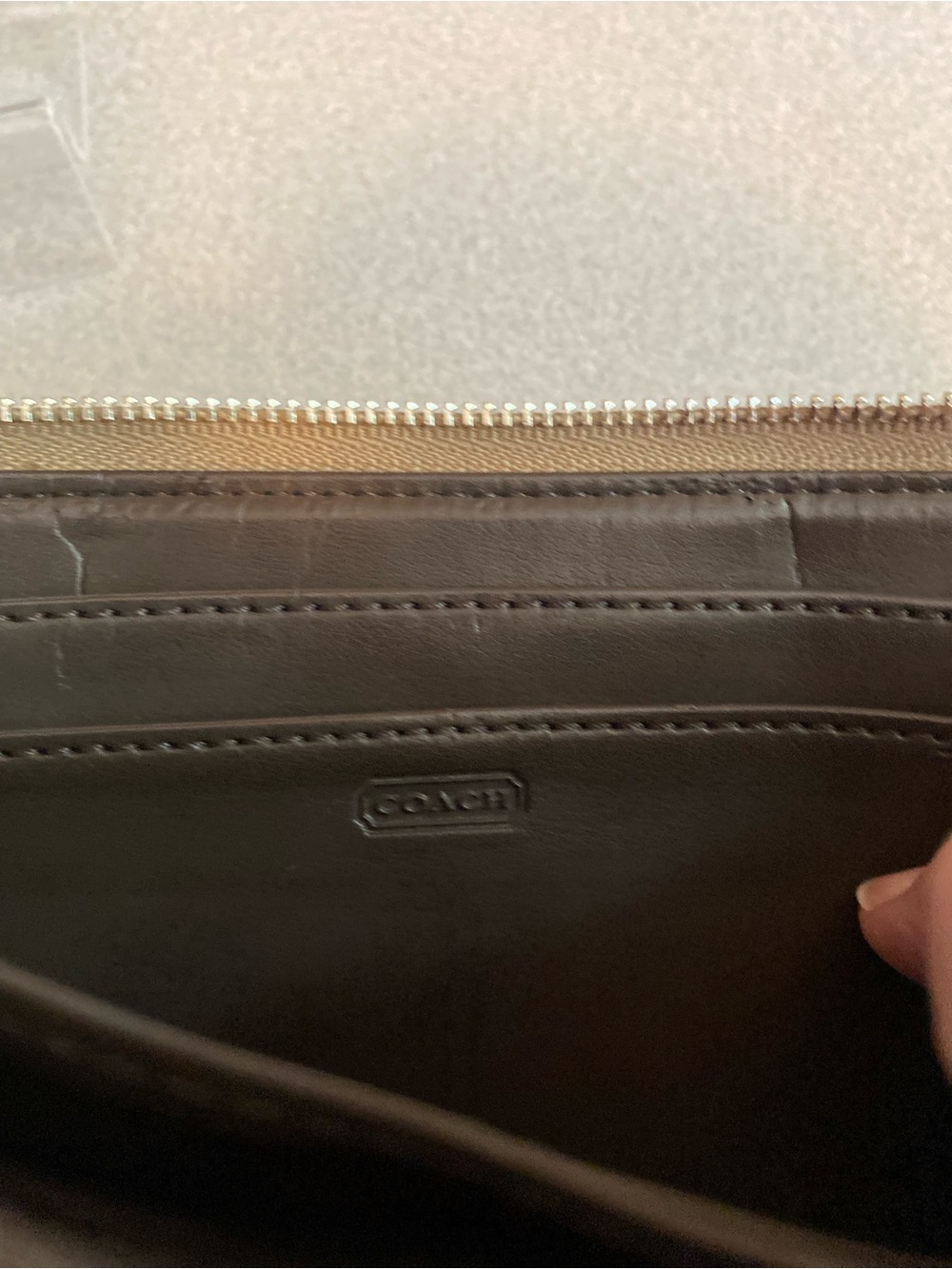 Coach Ashley Signature Zippy Wristlet - Picture 6 of 13